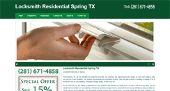 Desktop Screenshot of locksmithresidentialspringtx.com